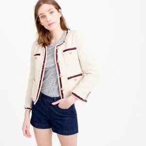 J Crew fringy tweed jacket